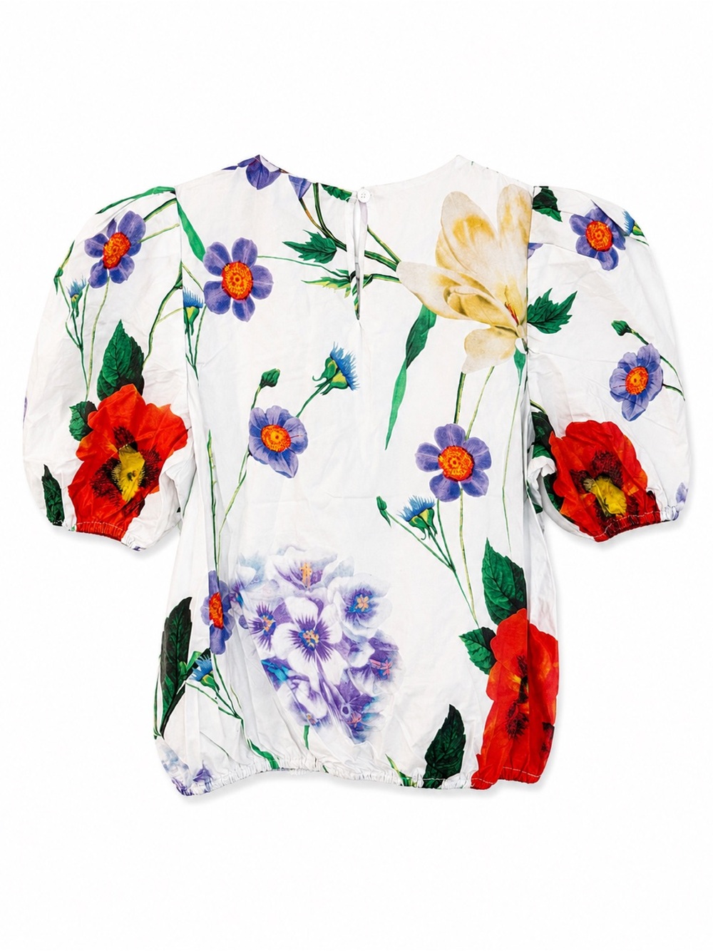 🌺🪻Joie Floral Puff Sleeve Cotton Poplin Blouse | Size S - Picture 3 of 6
